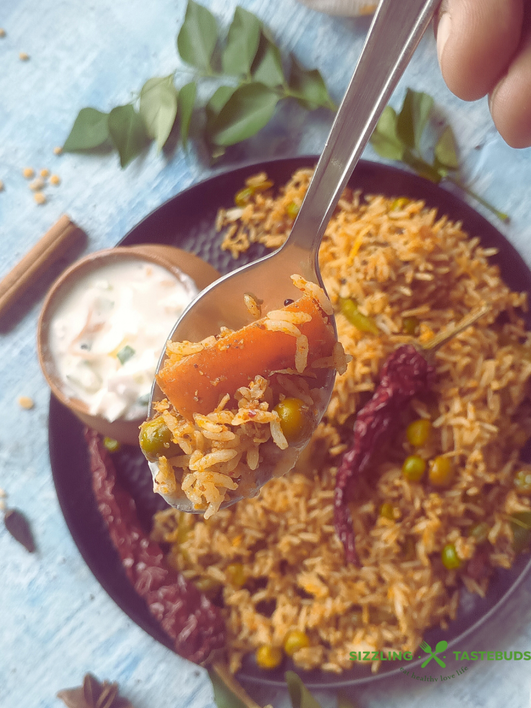 Vangibhath is a flavourful, traditional, Rice dish made in Karnataka with sauteed brinjals, rice and an aromatic spice powder. Served as main course or for a quick one pot meal.