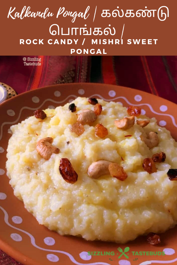 Kalkandu Pongal or Kalkandu Sadam is delicious naivedyam or prasadam made with rock candy, milk and rice. Offered to God on festival days and at temples