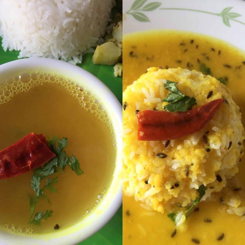 Lemom Rasam or Elumichai Pazham Rasam is a quick and comforting lentil broth with lemon. Served as an appetiser or with steamed rice/ millets for lunch.