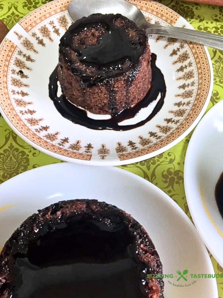 Eggless Steamed Chocolate cake is made with Wholewheat Flour and needs no Oven too. Perfect for a chocolate indulgence or a late night treat too!
