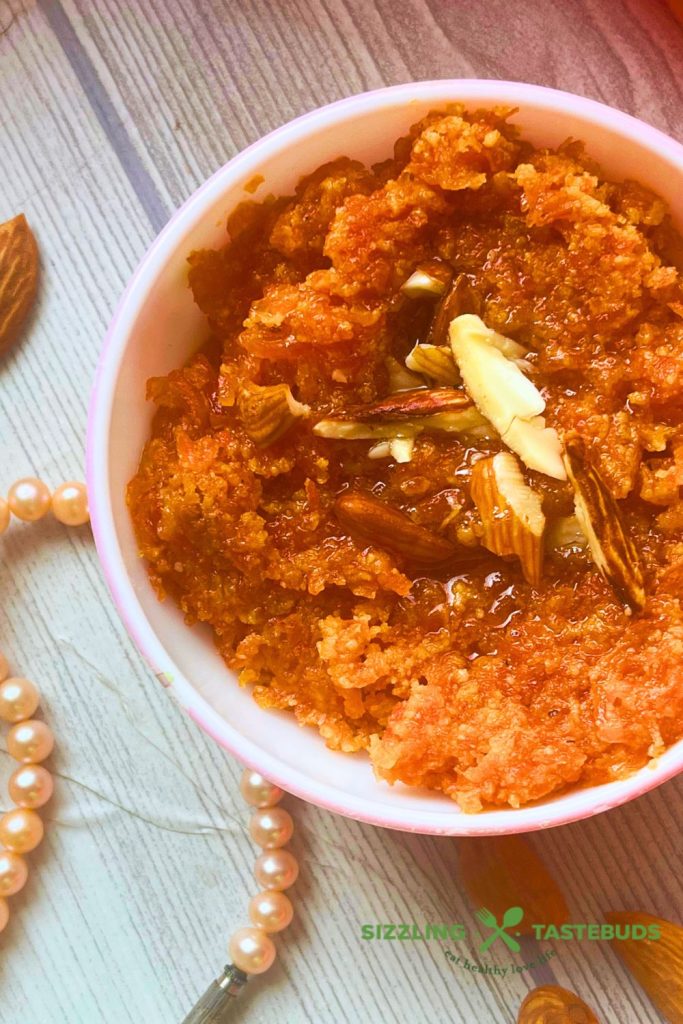 Mom's Gajar Halwa is a no-ghee version of the Popular Indian Dessert. This is a decadent carrot pudding made especially during Winters and for any special celebration.