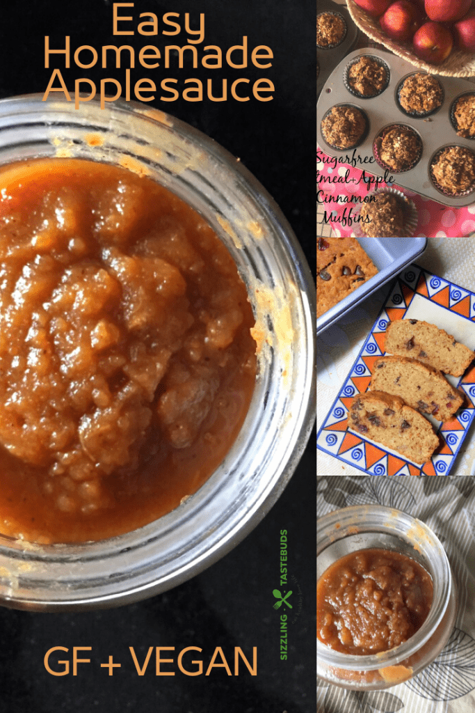 Homemade Applesauce - a delicious condiment that aids baking. Can be used as a topping to toasted bread or even pancakes.