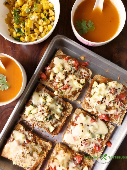 Pav Bhaji Pizza is a quick to make snack or light dinner with leftover pav bhaji masala and basic pantry essentials. Customisable as a Gluten Free or Vegan snack too.